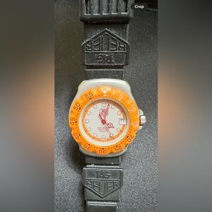 *WANTED* Vintage Tag Heuer Formula 1 Watch with Orange Bezel and Black Strap